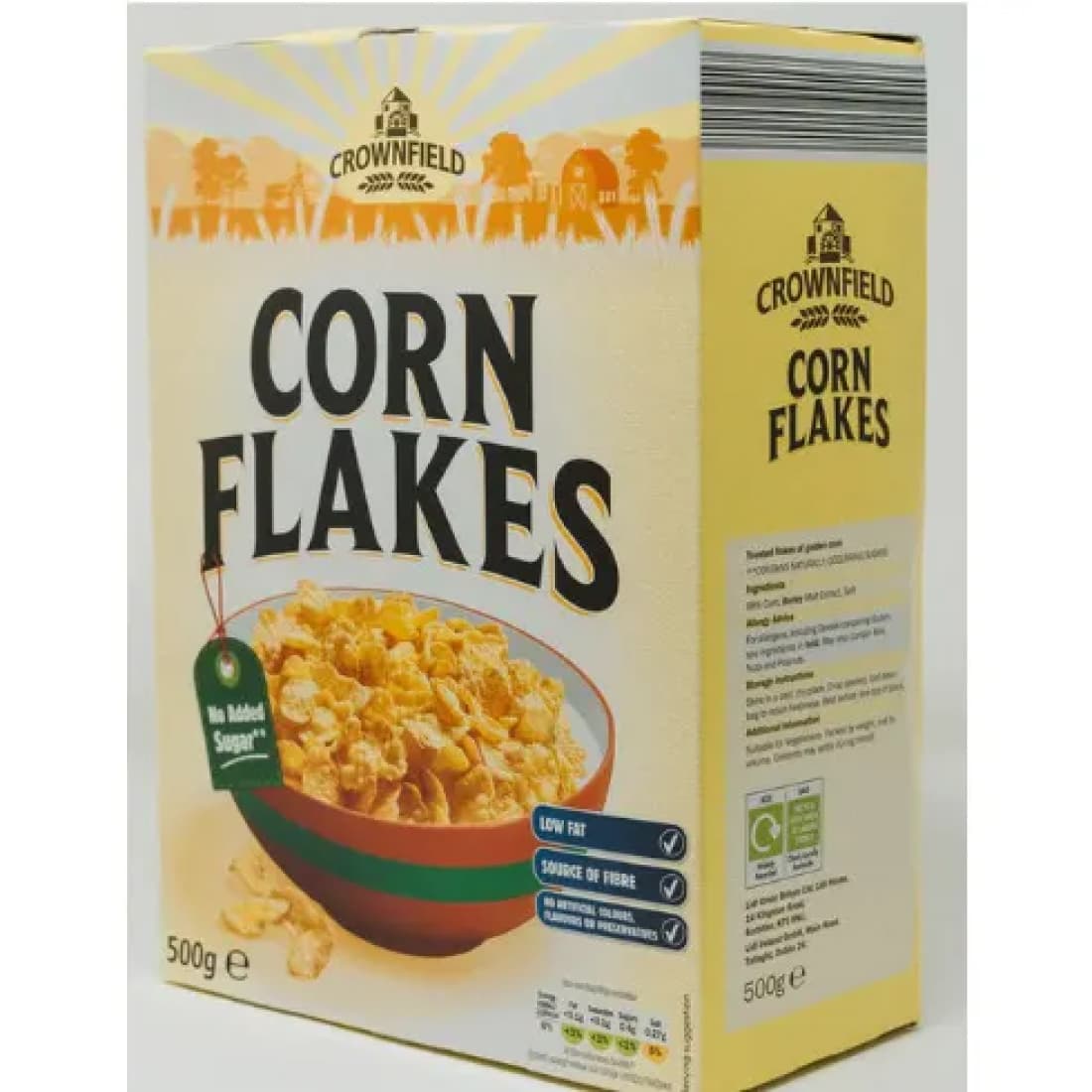 Crownfield cornflakes 500g pack of 8 cartons